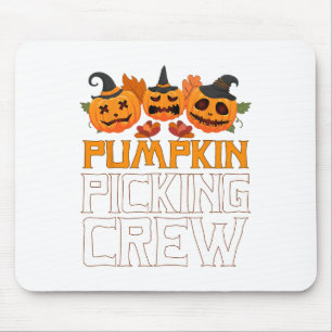 Pumpkin Picking Crew Halloween Family Matching Mouse Pad
