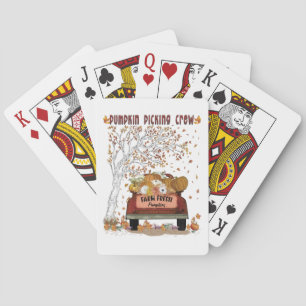 Pumpkin Picking Crew Playing Cards