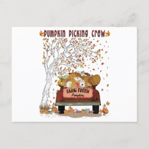 Pumpkin Picking Crew Postcard