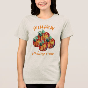 Pumpkin picking crew Tri-Blend shirt