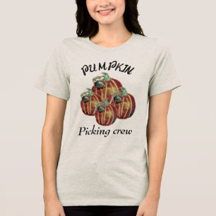 Pumpkin picking crew Tri-Blend shirt