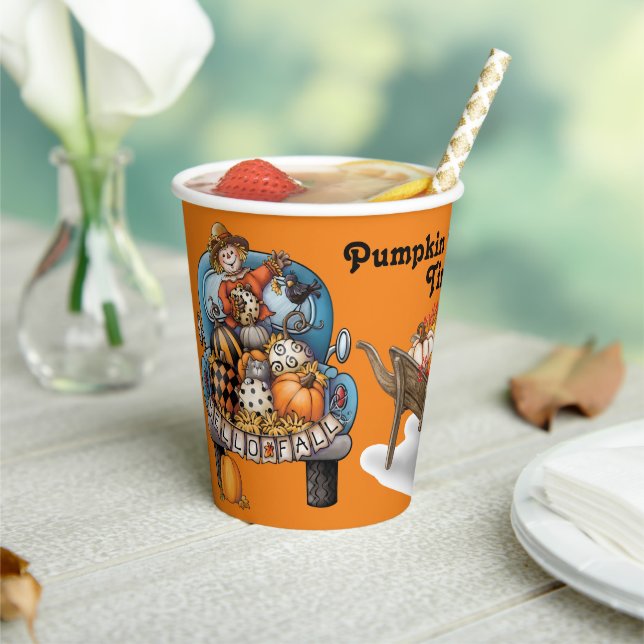 Pumpkin Pick'n Time Paper Cups (Insitu)