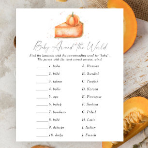 Pumpkin pie - Baby around the world game