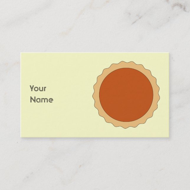 Pumpkin Pie. Business Card (Front)