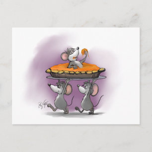 Pumpkin Pie Celebration Holiday Postcard