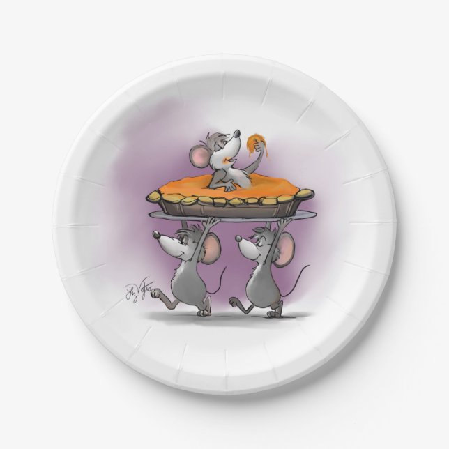 Pumpkin Pie Celebration Paper Plate (Front)