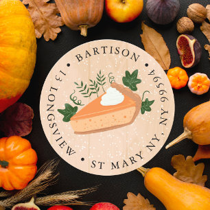 Pumpkin pie company Classic Round Sticker