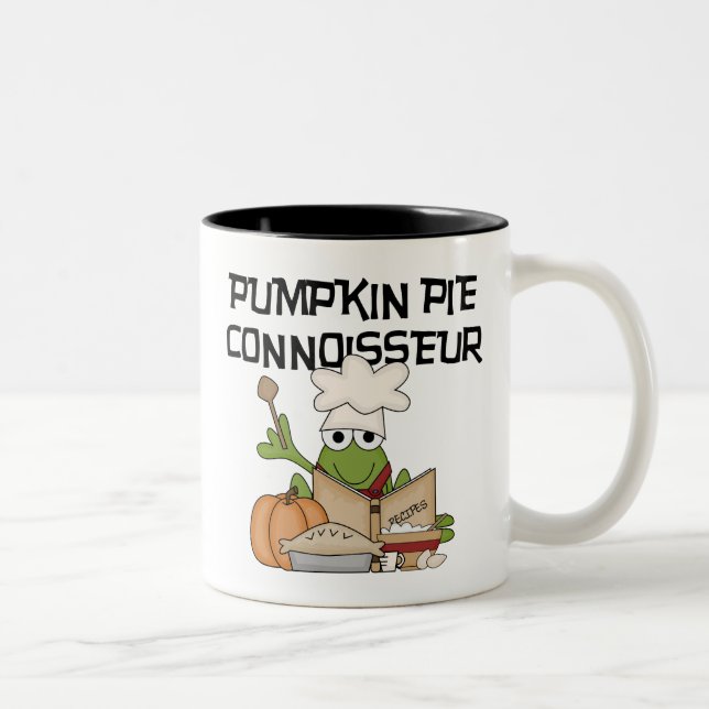 Pumpkin Pie Connoisseur Tshirts and Gifts Two-Tone Coffee Mug (Right)