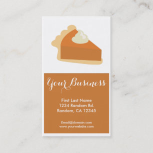 Pumpkin pie customisable business cards