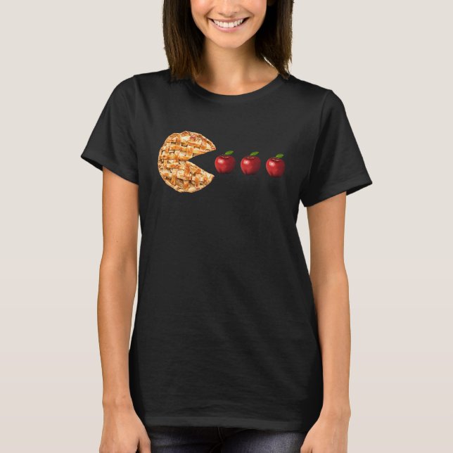 Pumpkin Pie Eating apple  Thanksgiving Turkey Day  T-Shirt (Front)