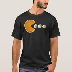Pumpkin Pie Eating Whipped Cream Boys Thanksgivin T-Shirt