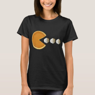 Pumpkin Pie Eating Whipped Cream Funny Boys Thanks T-Shirt