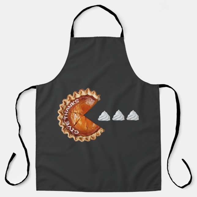 Pumpkin Pie Eating Whipped Cream Swirl  Apron (Front)