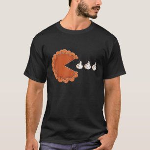 PUMPKIN PIE Eating Whipped Cream Thanksgiving Gift T-Shirt