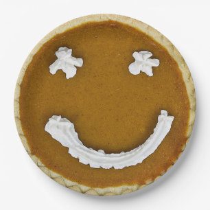 Pumpkin Pie Face Paper Plate