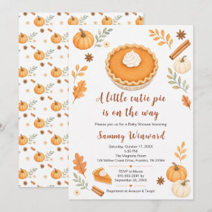Pumpkin Pie Fall Baby Shower Invitation