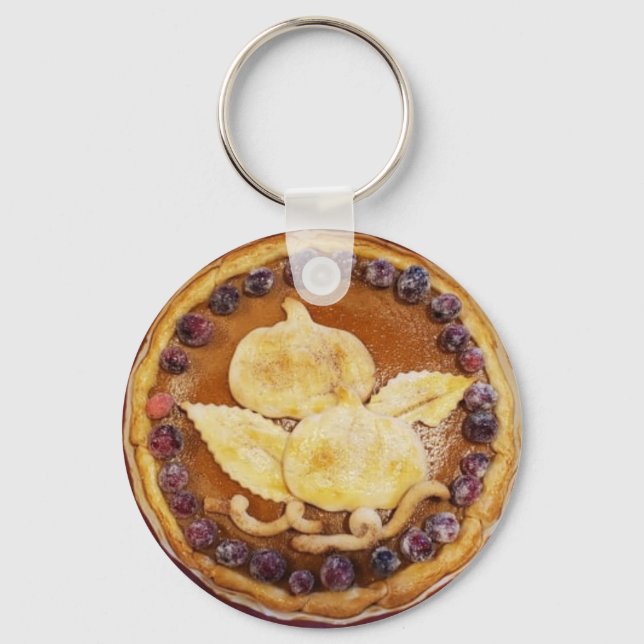 Pumpkin Pie Food Photo   Key Ring (Front)