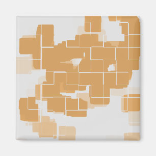 "Pumpkin Pie" Geometric Abstract Magnet