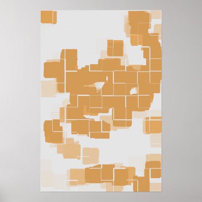 "Pumpkin Pie" Geometric  Art Poster (Front)