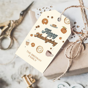 Pumpkin Pie Happy Thanksgiving Gift Tags