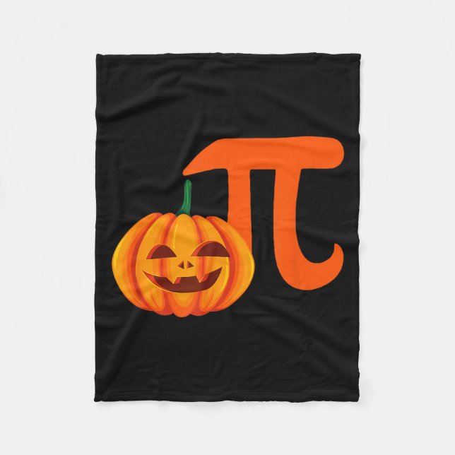 Pumpkin pie jack o lantern halloween math funny fleece blanket (Front)