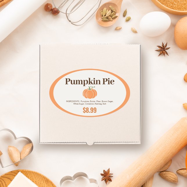 Pumpkin Pie Label | Pie Box Packaging Sticker (Creator Uploaded)
