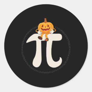 Pumpkin Pie Math Funny Halloween  Classic Round Sticker