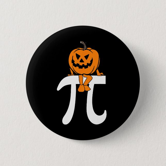 Pumpkin Pie Math Funny Halloween Thanksgiving Pi D 6 Cm Round Badge (Front)