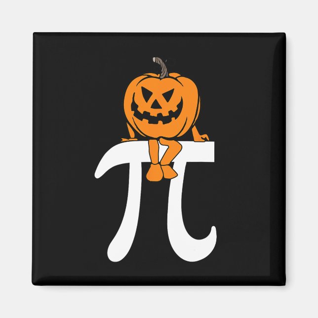 Pumpkin Pie Math Funny Halloween Thanksgiving Pi D Magnet (Front)
