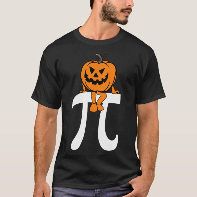 Pumpkin Pie Math Funny Halloween Thanksgiving Pi D T-Shirt (Front)