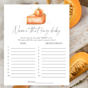 Pumpkin pie - Name that song baby shower game