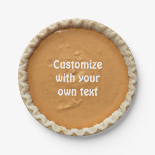 Pumpkin Pie Paper Plate