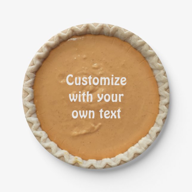 Pumpkin Pie Paper Plate (Front)