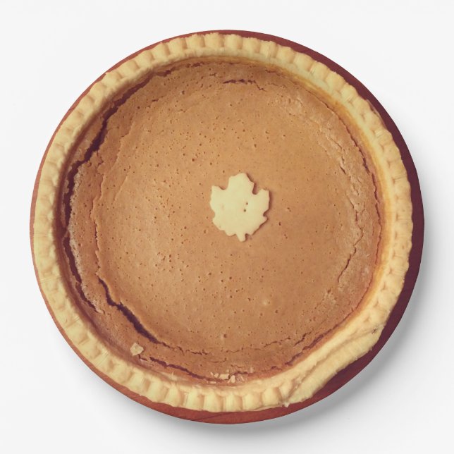 Pumpkin Pie Paper Plate (Front)