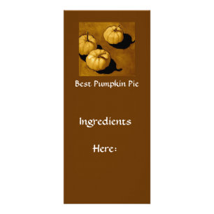 PUMPKIN PIE RECIPE CARD: ART RACK CARD
