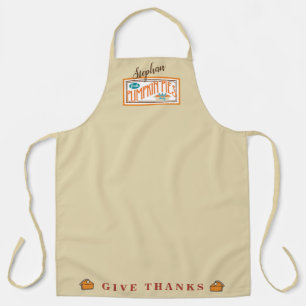 Pumpkin Pie Sign Thanksgiving Holiday Apron