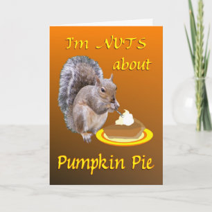 Pumpkin Pie Squirrel Holiday Card