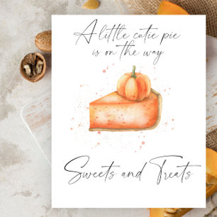 Pumpkin pie - sweets and treats baby shower poster