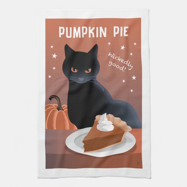Pumpkin Pie Tea Towel (Vertical)