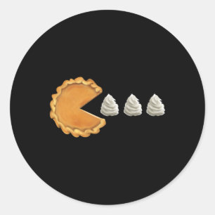 Pumpkin Pie Thanksgiving Day Fun  Classic Round Sticker