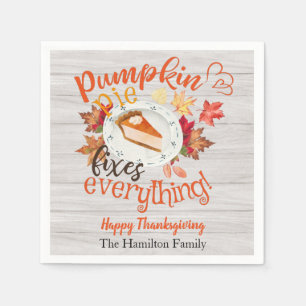 Pumpkin Pie Thanksgiving Dinner Napkins