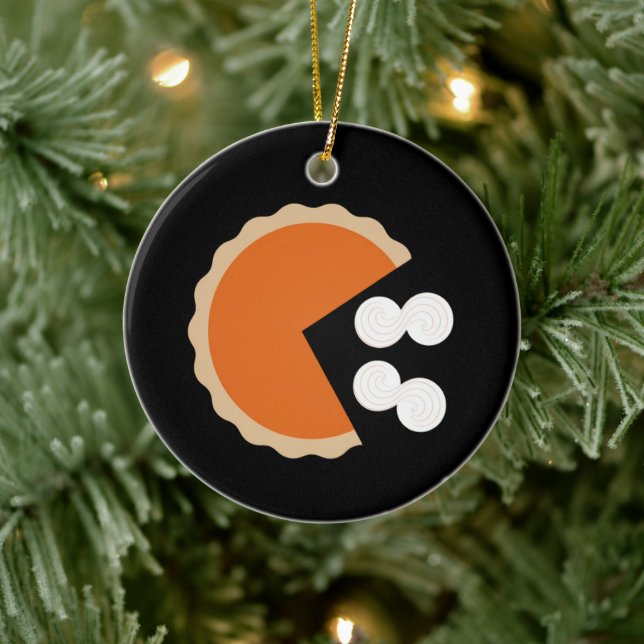 Pumpkin Pie Thanksgiving Humour Pumpkin Season Ceramic Tree Decoration (Tree)