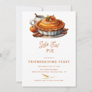 Pumpkin Pie   Thanksgiving Invitations