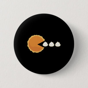 Pumpkin Pie Thanksgiving Video Game 1 6 Cm Round Badge