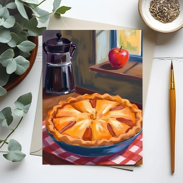 Pumpkin Pie Thanksgiving Watercolor Holiday Card (Creator Uploaded)