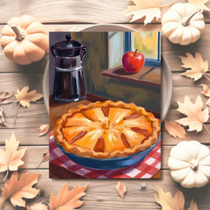 Pumpkin Pie Thanksgiving Watercolor Holiday Postcard
