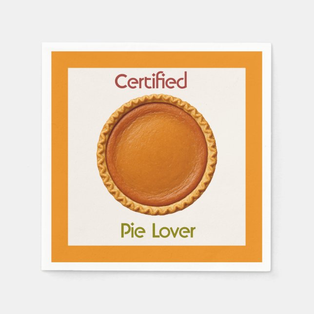 Pumpkin Pie Top View | Modern Thanksgiving Napkin (Front)