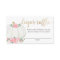 Pumpkin pink gold elegant fall diaper raffle cards