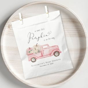 Pumpkin Pink Vintage Truck Floral Baby Girl Shower Favour Bags
