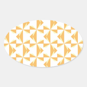 Pumpkin Pinwheels Oval Sticker